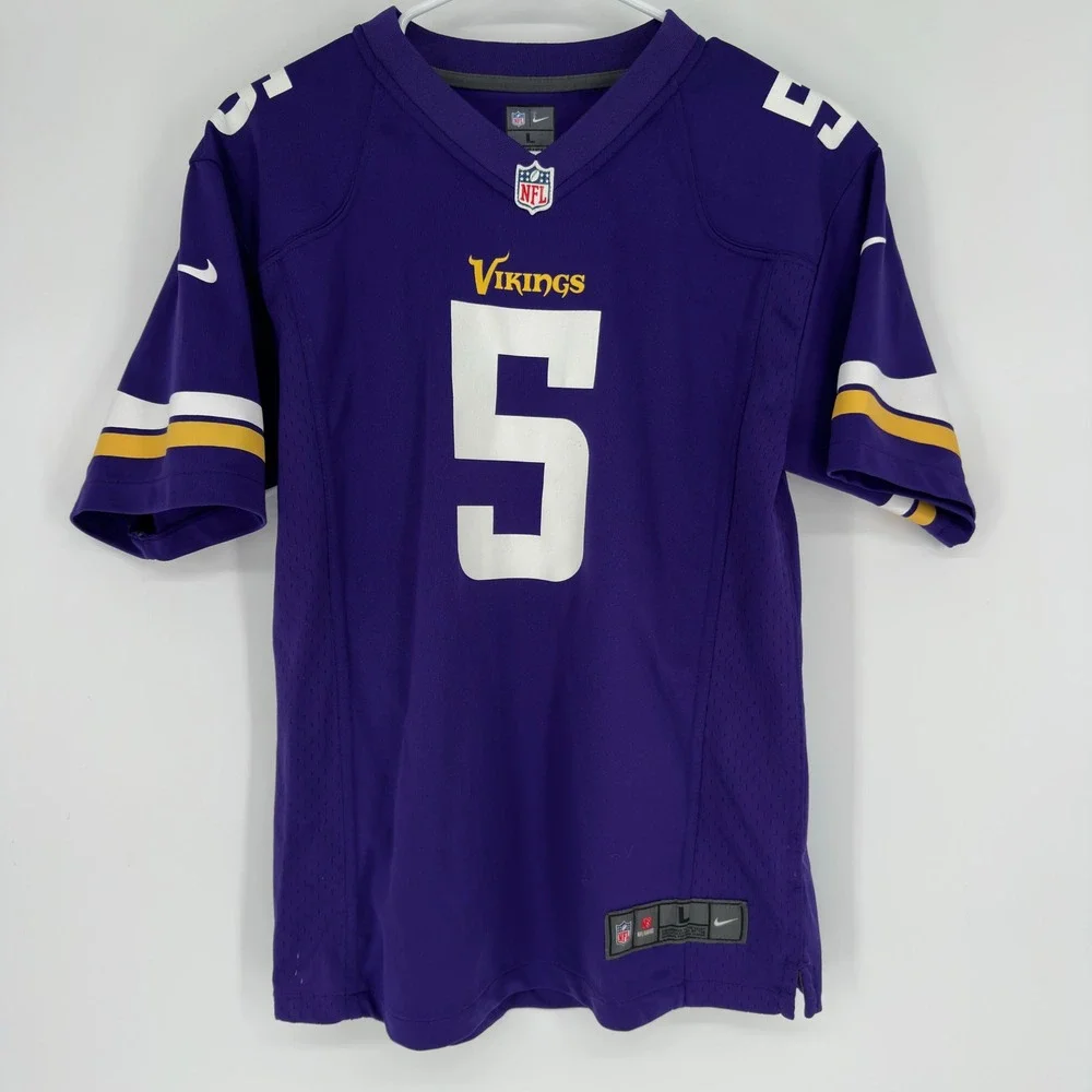 Nike Minnesota Vikings Teddy Bridgewater Jersey Purple Youth Large 2013 NFL
